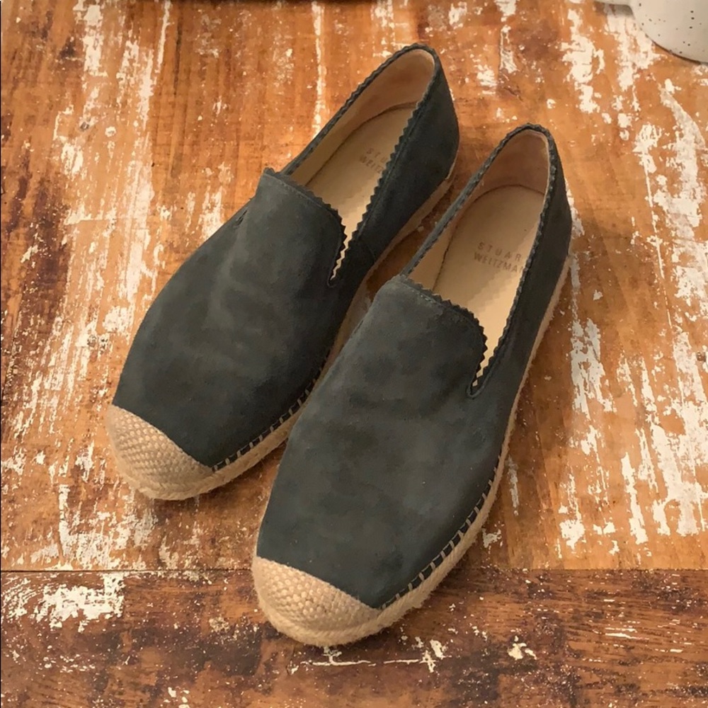 Stuart Weitzman Espadrilles Flats Teal Blue Grey